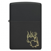 ��������� Zippo - 46004 Fire Heart - Black Matte