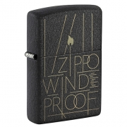 ��������� Zippo - 46172 Line Art Black Crackle�